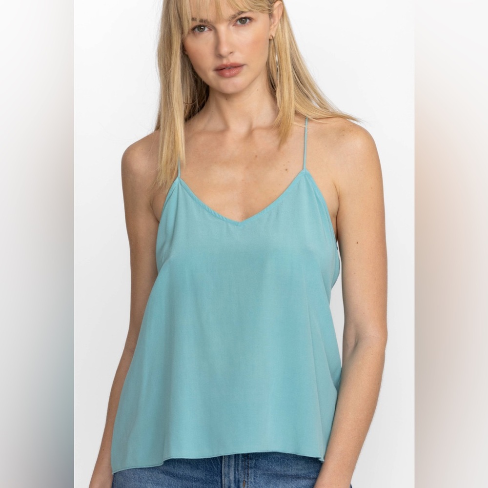 Johnny Was NWT Edie Cami Pale Turquoise